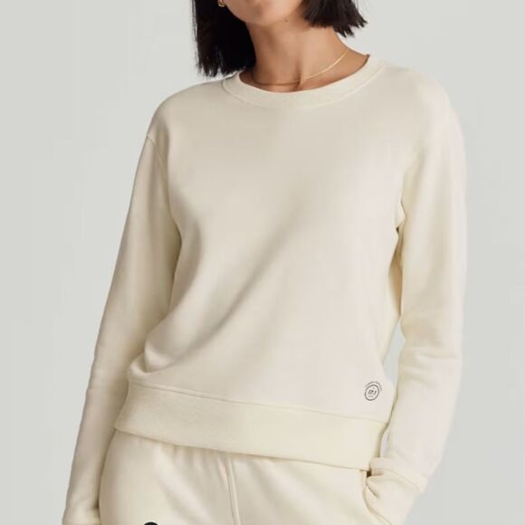 NWT Allbirds R&R Sweatshirt Natural White M Slim Fit Prima Hemp Tensel Crew Warm - Picture 1 of 7